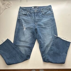 Kut from the Kloth High Rise Reese Fab Ab Ankle Straight Leg Jeans